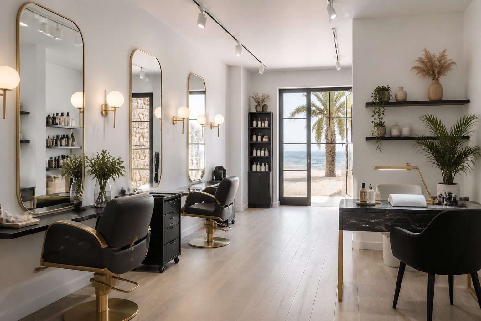 Elegant beauty salon interior